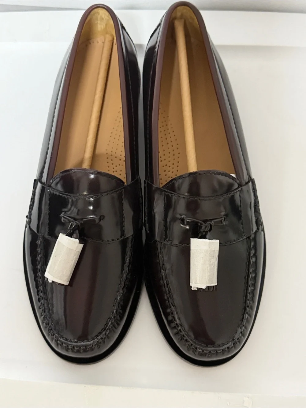 New Cole Haan Men’s Burgundy Pinch Tassel Loafers
